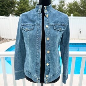 St John Sport Essentials By Marie Gray Medium Wash Denim Jacket